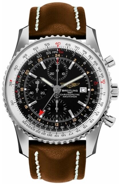 Review Replica Breitling Navitimer World GMT A2432212/B726-443X 46 Steel watch